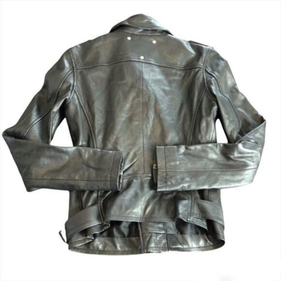 Be Edgy Sheepskin Leather Moto Jacket- Size Small - Picture 4 of 16